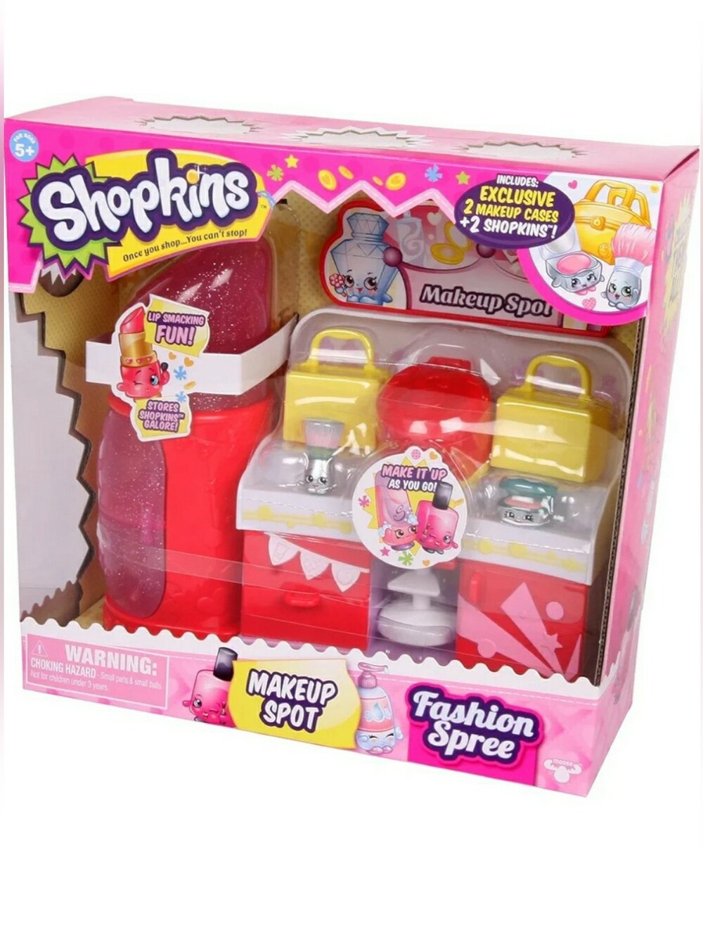 NIB Shopkins Makeup Spot Playset New Make Up Play Set Shop Kins Fashion Spree